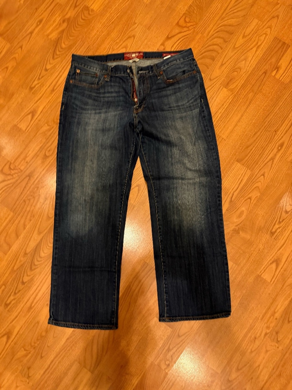Lucky Brand Jeans Mens 34x30 Blue 361 Vintage Straight Denim‎ Pants 🍀